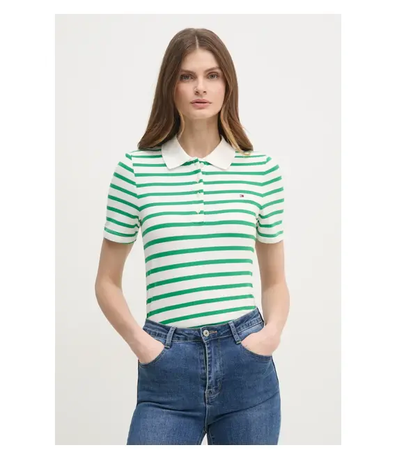 Πόλο Tommy Hilfiger χρώμα: μπλε, WW0WW43225