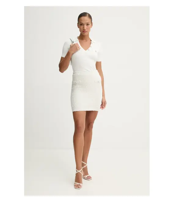 Πουλόβερ Guess PAULA χρώμα: μπεζ, W5RR25 Z2U00