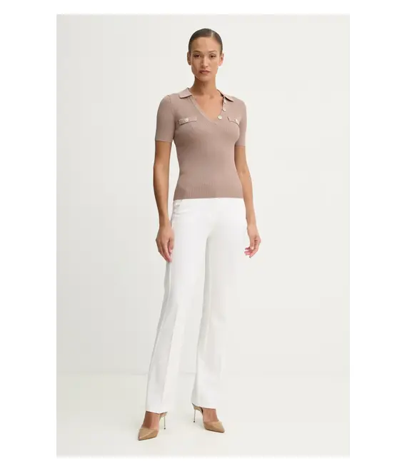 Πουλόβερ Guess PAULA χρώμα: καφέ, W5RR25 Z2U00