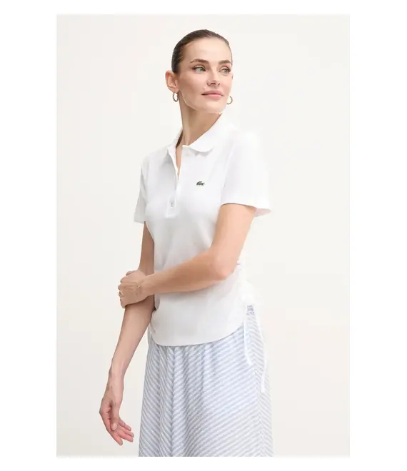 Πόλο Lacoste χρώμα: άσπρο, PF9589