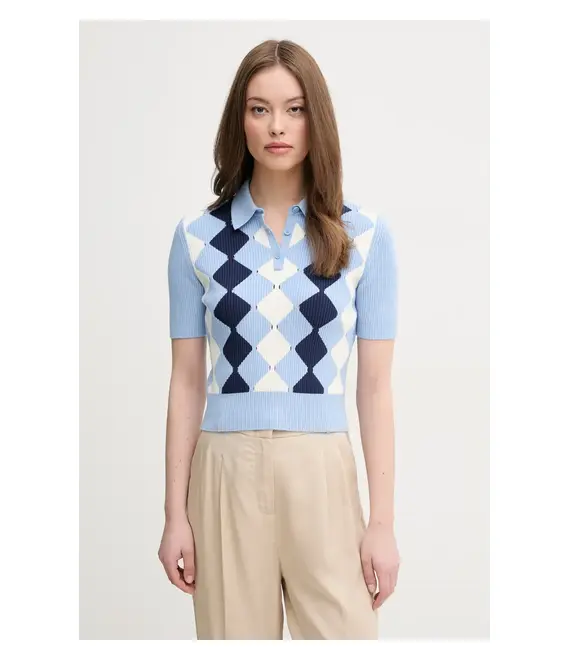 Πόλο United Colors of Benetton χρώμα: μπλε, 124ME3019