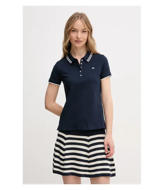Πόλο Tommy Hilfiger χρώμα: ναυτικό μπλε, WW0WW44517