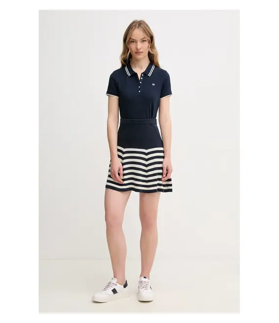 Πόλο Tommy Hilfiger χρώμα: ναυτικό μπλε, WW0WW44517