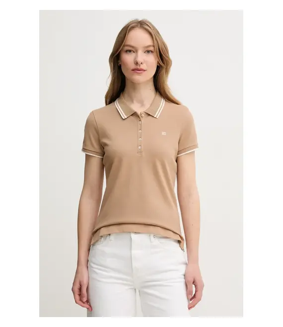 Πόλο Tommy Hilfiger χρώμα: καφέ, WW0WW44517