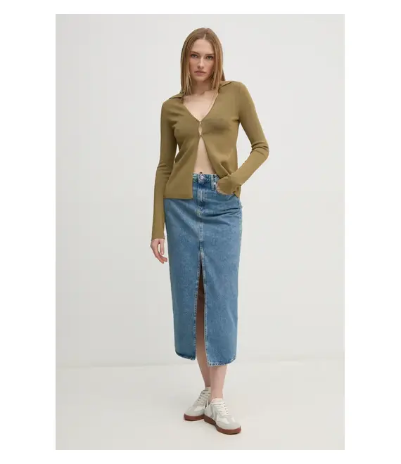 Τζιν φούστα Calvin Klein Jeans χρώμα: μπλε, J20J224532