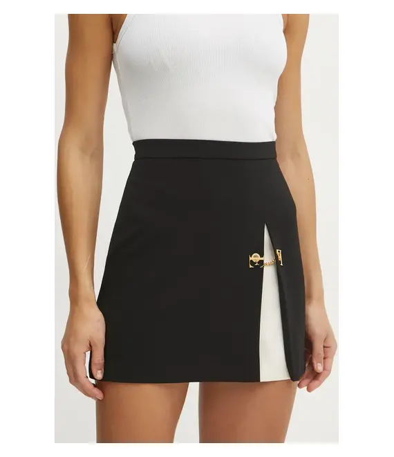 Φούστα Elisabetta Franchi χρώμα: μαύρο, GO07951E2