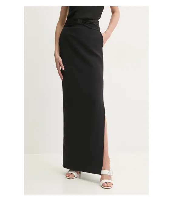 Φούστα Elisabetta Franchi χρώμα: μαύρο, GO10151E2