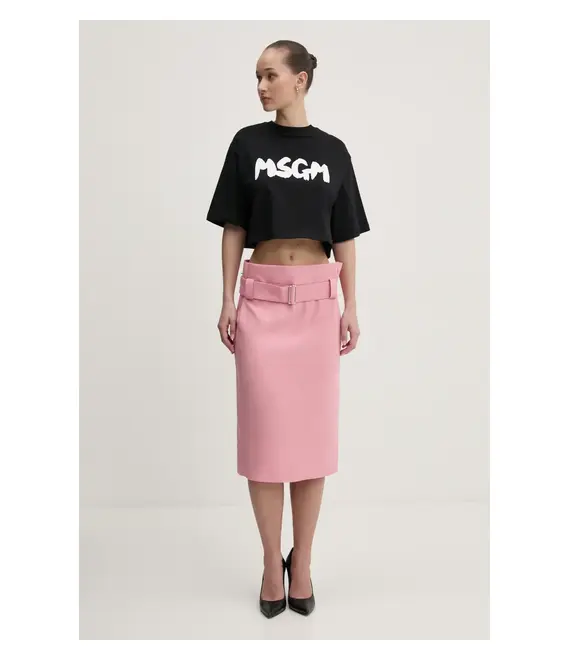 Φούστα MSGM χρώμα: ροζ, 3841MDD05.257106