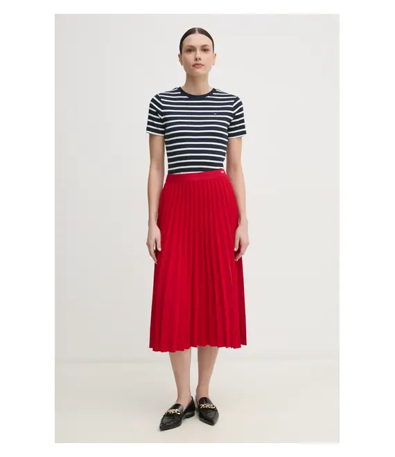 Φούστα Tommy Hilfiger χρώμα: ναυτικό μπλε, WW0WW43886