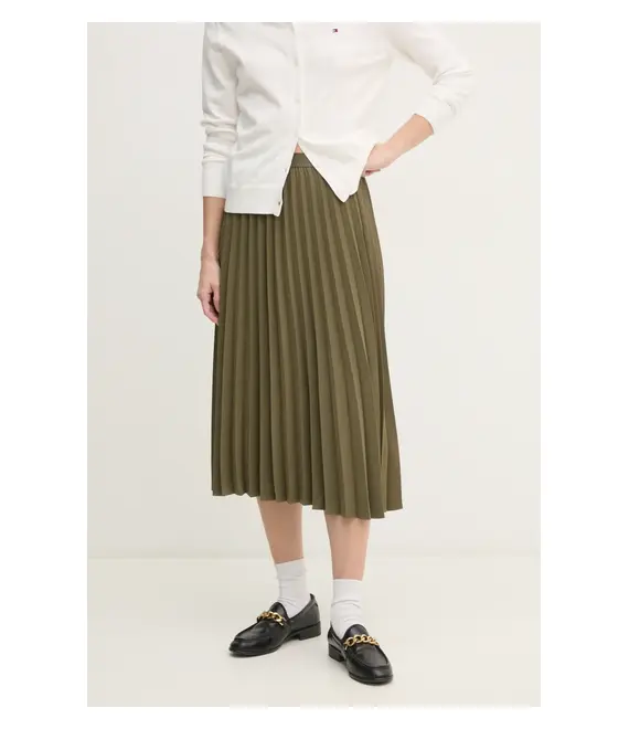 Φούστα Tommy Hilfiger χρώμα: πράσινο, WW0WW43886