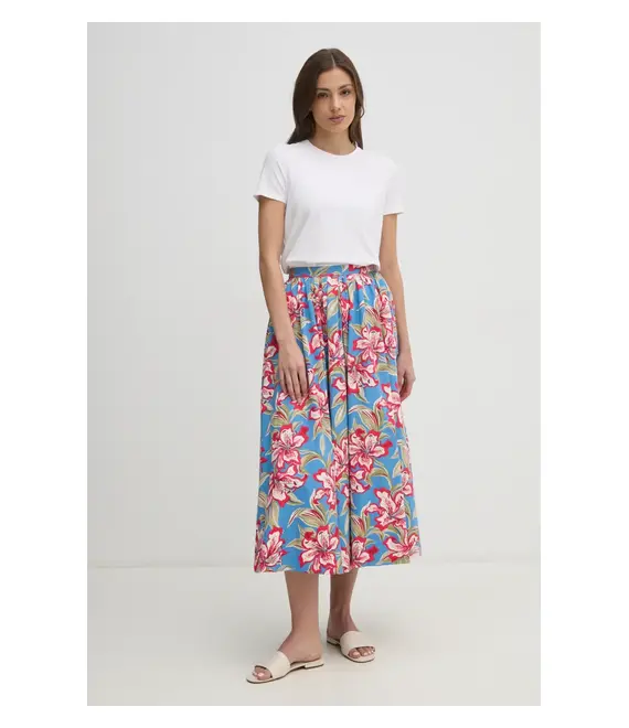 Βαμβακερή φούστα Polo Ralph Lauren χρώμα: πολύχρωμο, 211959898