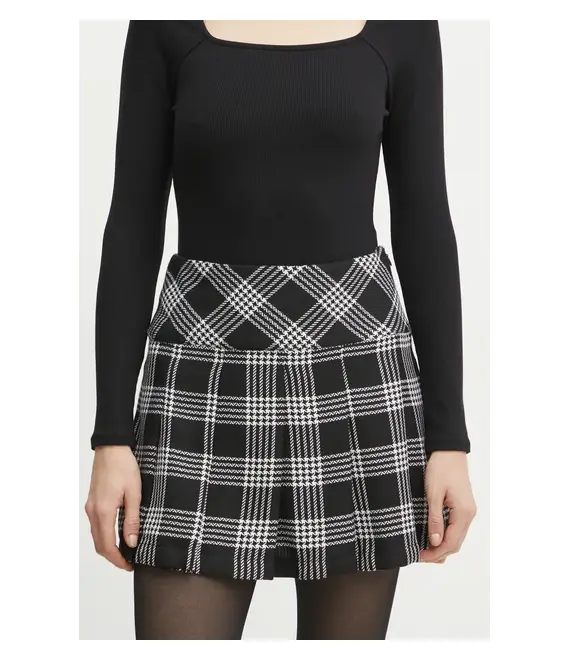 Φούστα και φόρεμα Guess REEVA χρώμα: μαύρο, W5RD0N WH7H0