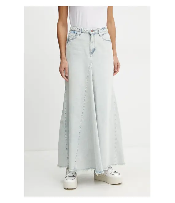Τζιν φούστα Guess PANELED χρώμα: μπλε, W5RD95 D5LQ1