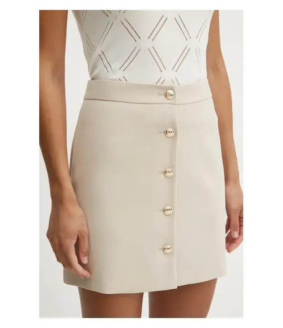 Φούστα Marciano Guess BECKY χρώμα: μπεζ, 5RGD03 7115A