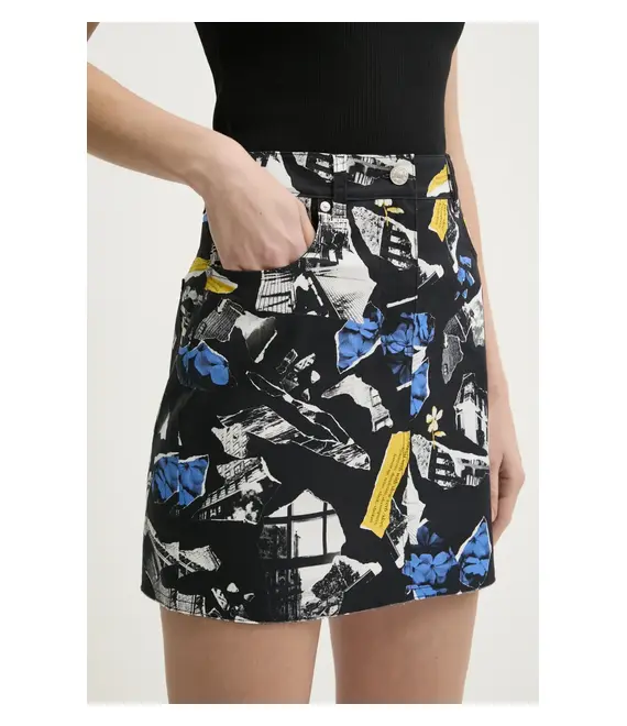 Φούστα Moschino Jeans χρώμα: μαύρο, 0116 3241