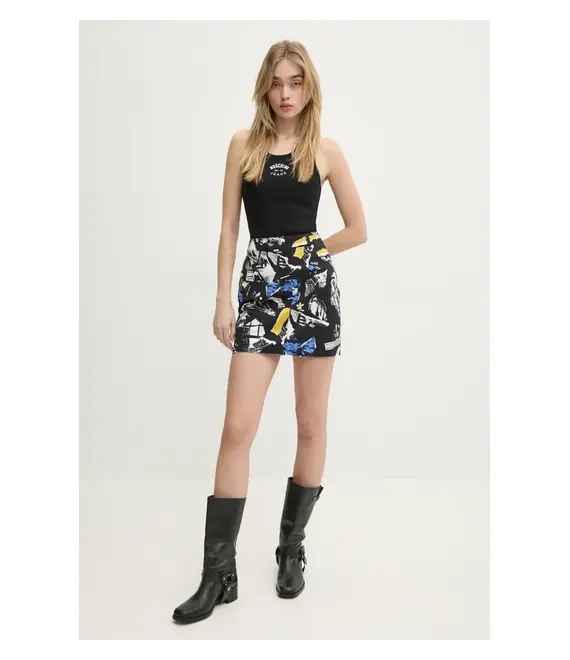 Φούστα Moschino Jeans χρώμα: μαύρο, 0116 3241