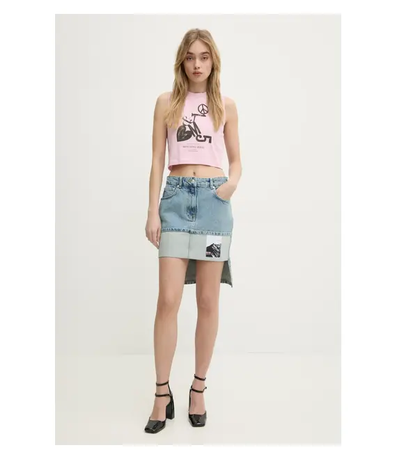 Τζιν φούστα Moschino Jeans χρώμα: μπλε, 0112 3217