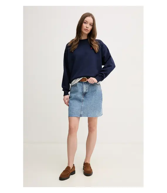 Τζιν φούστα Pepe Jeans MINI SKIRT HW χρώμα: μπλε, PL901124NC9