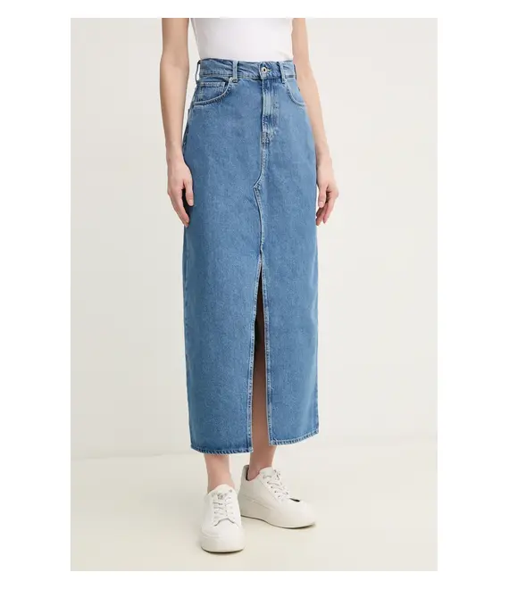 Τζιν φούστα Pepe Jeans MAXI SKIRT HW χρώμα: μπλε, PL901185ND3R