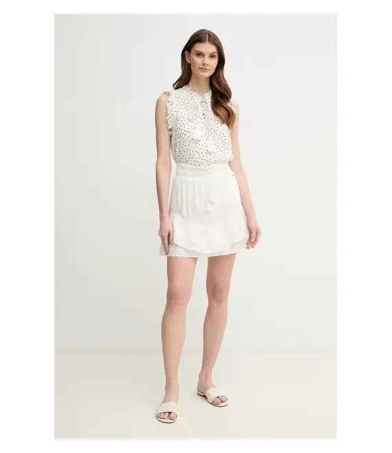 Βαμβακερή φούστα Pepe Jeans ELENA χρώμα: άσπρο, PL901188