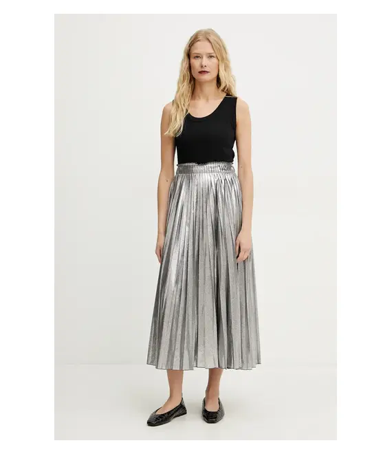Φούστα Weekend Max Mara χρώμα: ασημί, 2515101051600