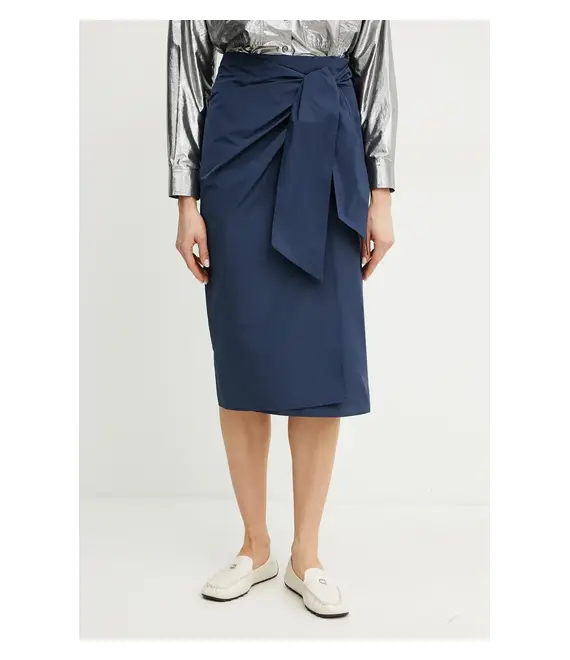 Φούστα Weekend Max Mara χρώμα: ναυτικό μπλε, 2515101042600