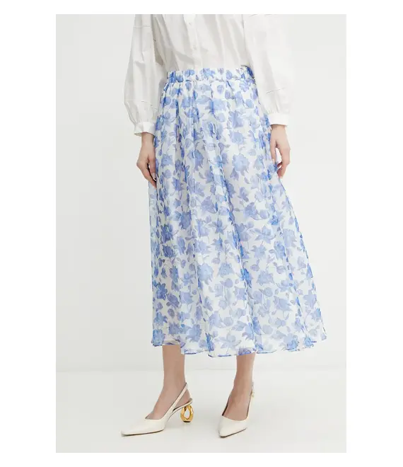 Μεταξωτή φούστα Weekend Max Mara χρώμα: μοβ, 2515101072600