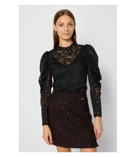 Φούστα Bizuu MILLET χρώμα: μαύρο, SPODNICA MILLET_CZARNY_AW24