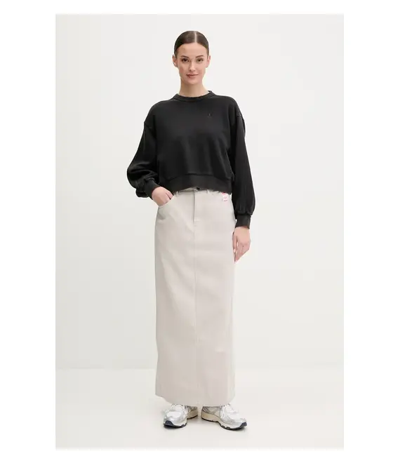 Βαμβακερή φούστα adidas Originals AOP MAXI SKIRT χρώμα: μπεζ, JC8854