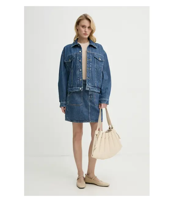 Τζιν φούστα Filippa K χρώμα: μπλε, 31375