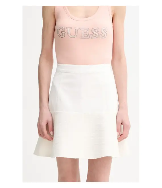 Φούστα Guess ELSIE χρώμα: άσπρο, W5GD87 WH610