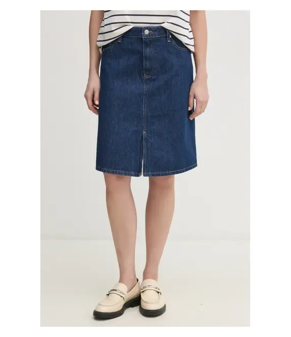 Τζιν φούστα Tommy Hilfiger χρώμα: ναυτικό μπλε, WW0WW44390
