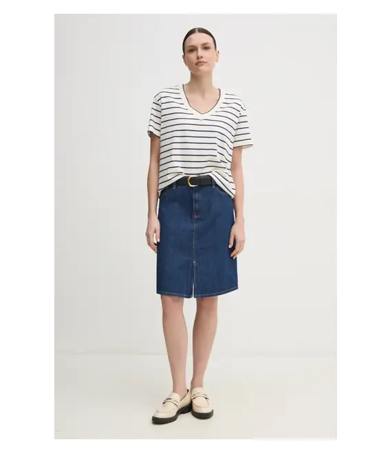 Τζιν φούστα Tommy Hilfiger χρώμα: ναυτικό μπλε, WW0WW44390