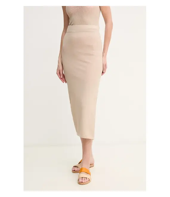 Φούστα Dkny χρώμα: μπεζ, DJ5R0534