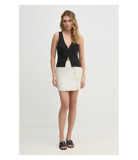 Φούστα Calvin Klein Jeans χρώμα: μπεζ, J20J225328