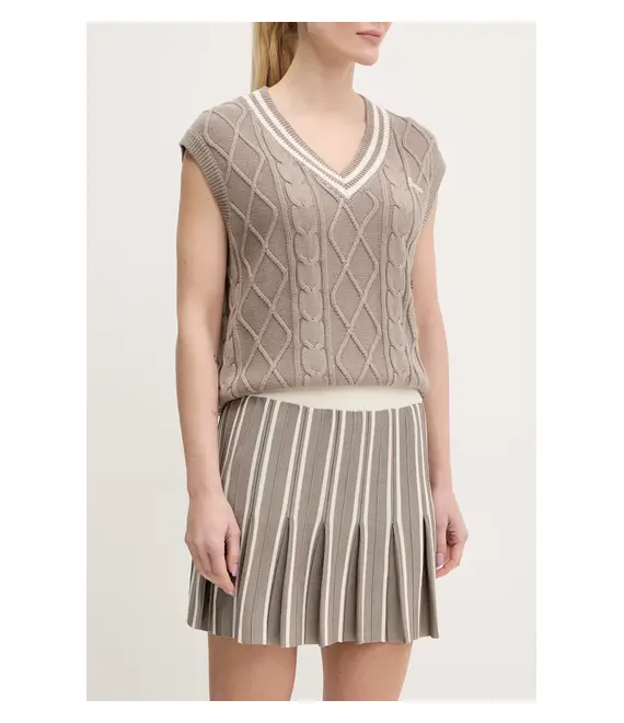 Φούστα Guess χρώμα: καφέ, V5GD00 Z3D60