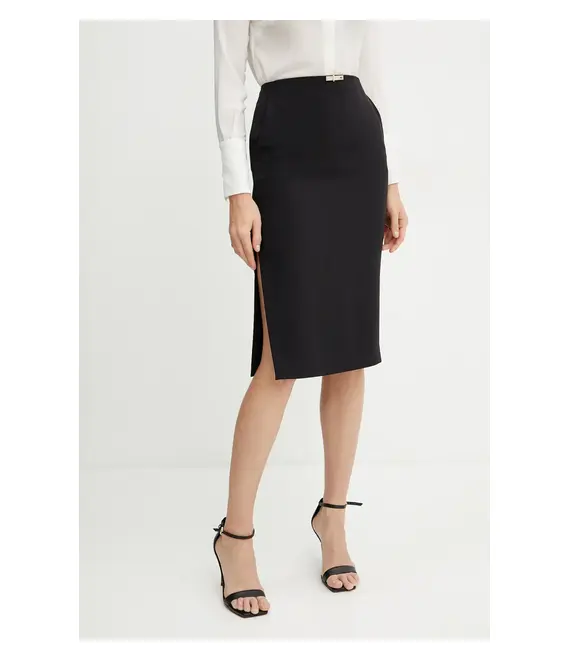 Φούστα Elisabetta Franchi χρώμα: μαύρο, GO12252E2