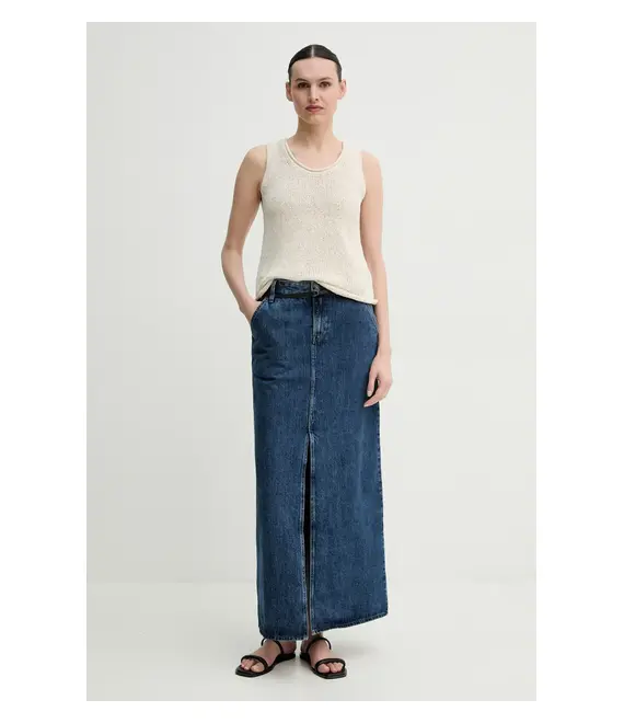 Τζιν φούστα G-Star Raw χρώμα: ναυτικό μπλε, D25979-D788