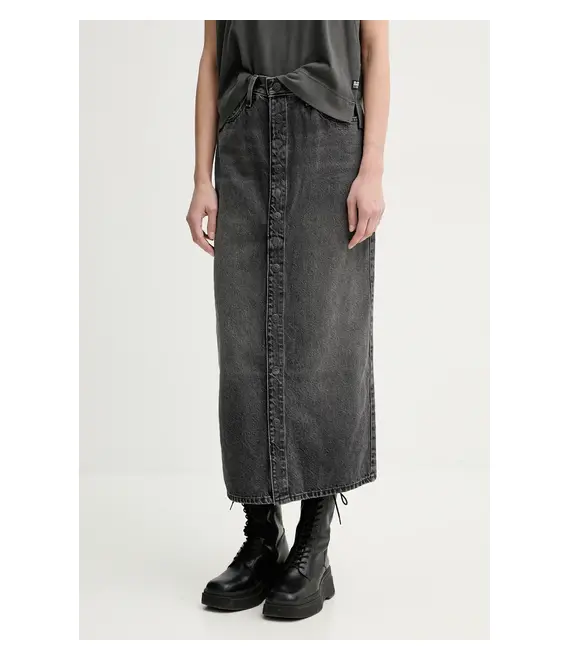 Τζιν φούστα G-Star Raw χρώμα: γκρι, D26245-D933