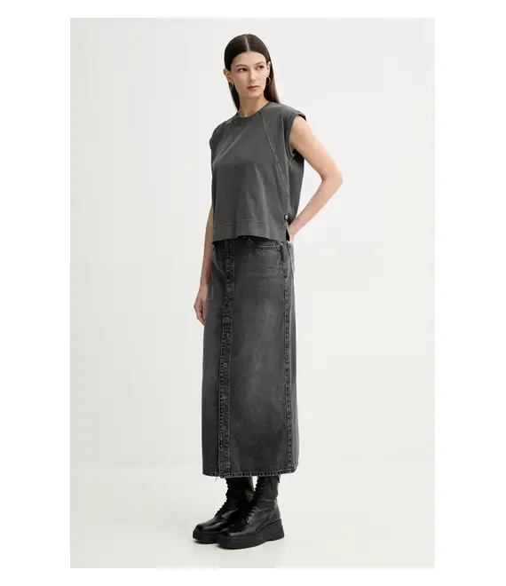 Τζιν φούστα G-Star Raw χρώμα: γκρι, D26245-D933