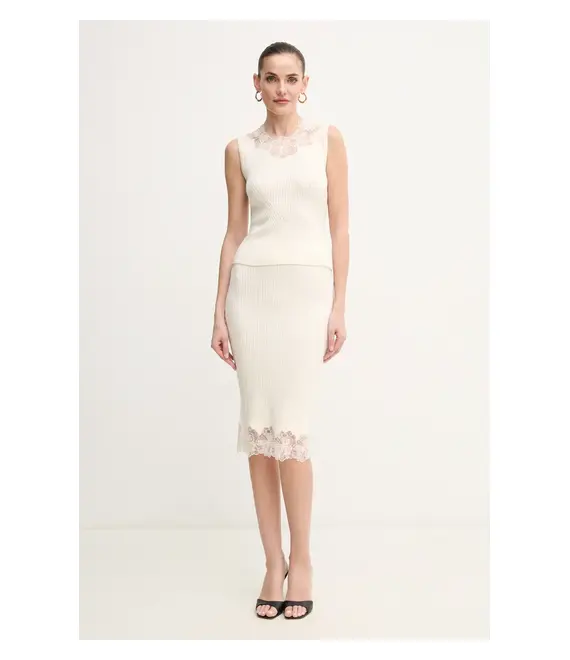 Φούστα Marciano Guess CANDICE χρώμα: μπεζ, 5GGD17 5872Z