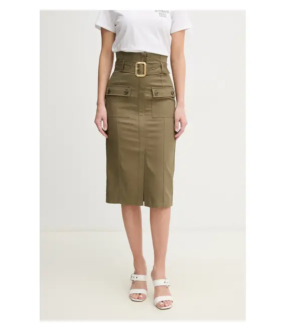 Βαμβακερή φούστα Marciano Guess CINDY χρώμα: πράσινο, 5GGD02 7293A