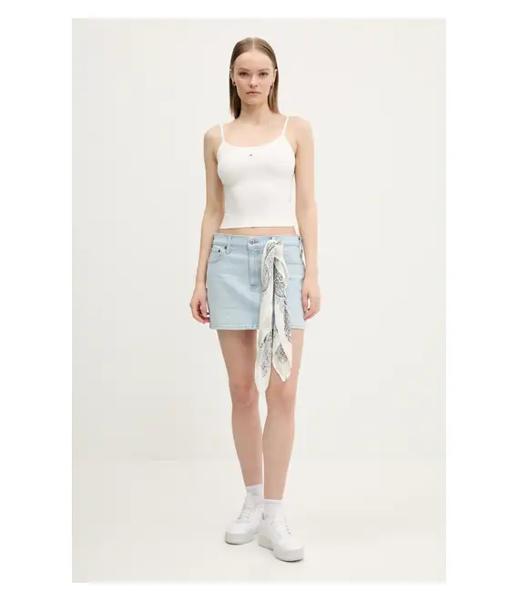 Τζιν φούστα Abercrombie & Fitch χρώμα: μπλε, KI143-5085