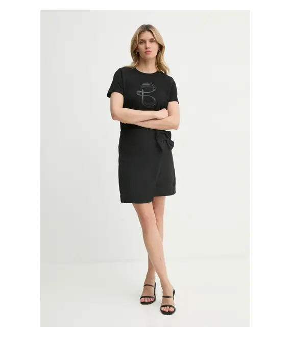 Φούστα Bruuns Bazaar χρώμα: μαύρο, BBW4394