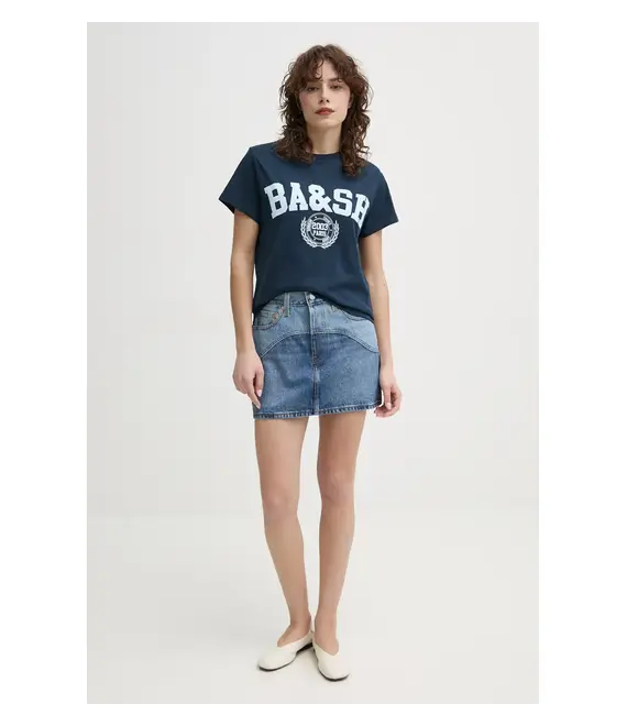 Φούστα Levi's ICON SKIRT WESTERN YOKE χρώμα: μπλε, 001VJ