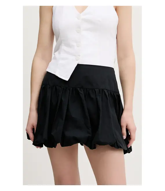 Βαμβακερή φούστα Abercrombie & Fitch χρώμα: μαύρο, KI143-5062