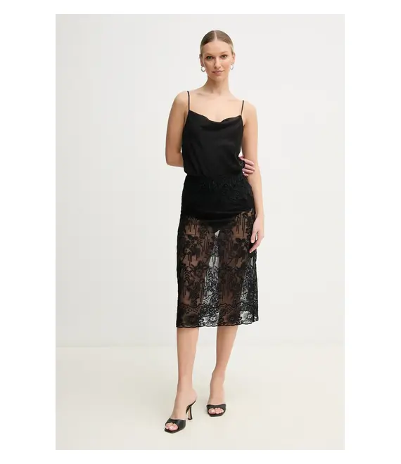 Φούστα Ermanno Scervino χρώμα: μαύρο, D464O612IBQ