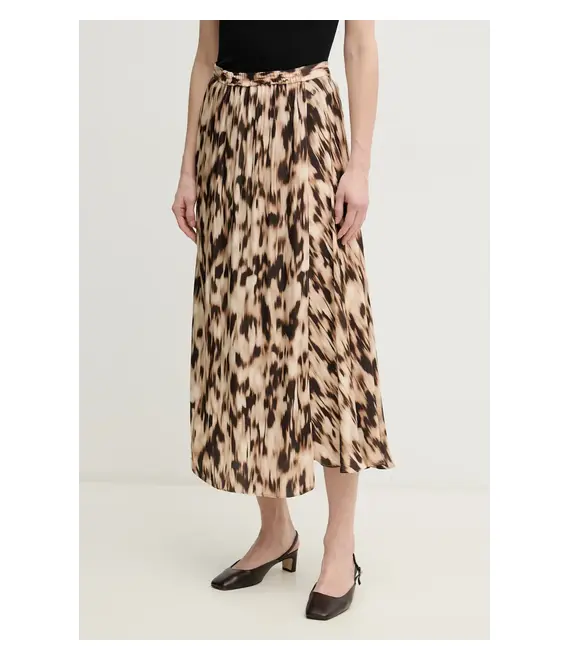 Φούστα Pedro del Hierro χρώμα: μπεζ, 7599296