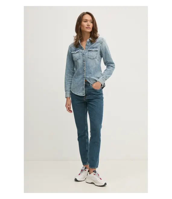 Τζιν παντελόνι Pepe Jeans TAPERED JEANS HW VIOLET PL204591EF2