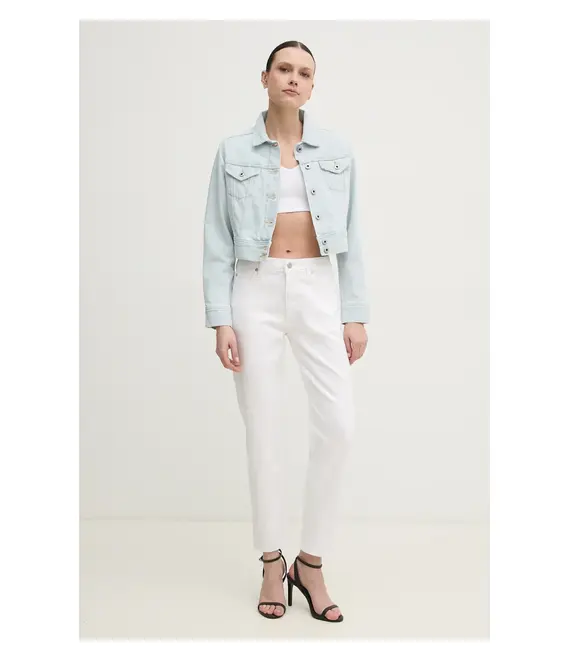Τζιν παντελόνι Calvin Klein χρώμα: άσπρο, K20K208261